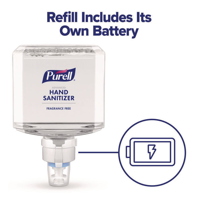 Professional Advanced Gel Hand Sanitizer Fragrance Free, For ES8 Dispenser, 2/Carton