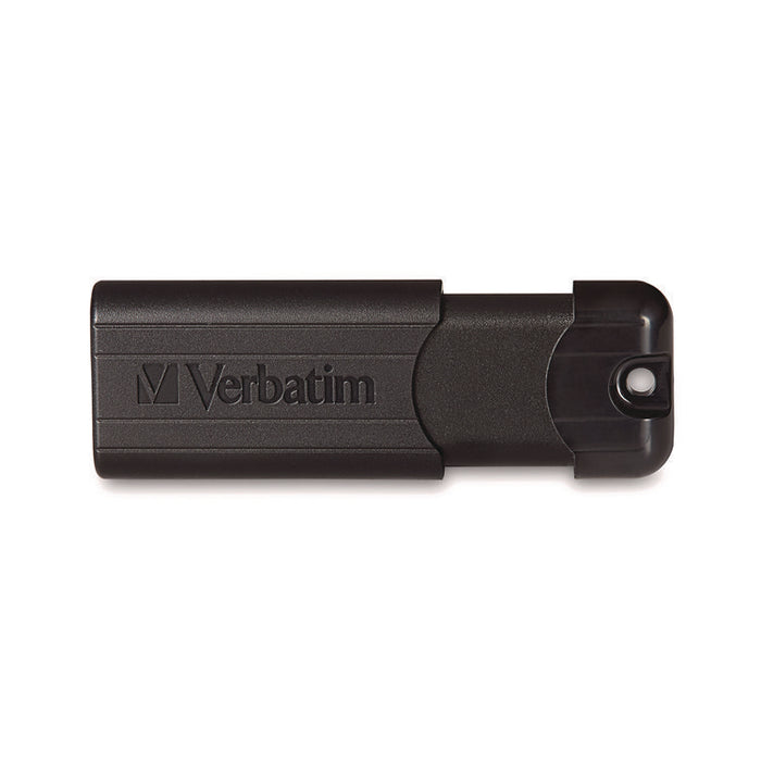 PinStripe USB 3.2 Flash Drive, 128 GB, Black