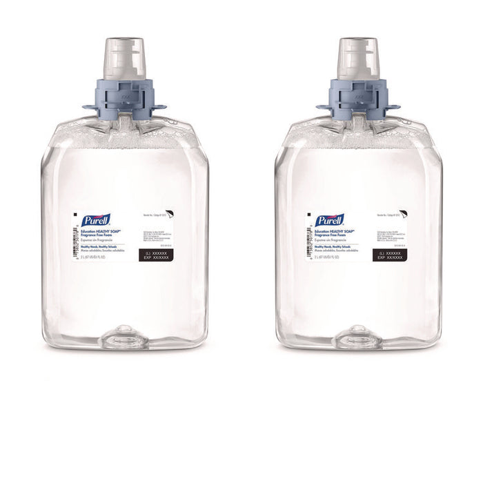 Education HEALTHY SOAP Fragrance Free Foam Refill, Unscented, 2,000 mL, 2/Carton