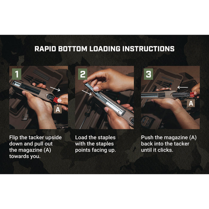 Hi-Start Hand Tacker, T50 Style Staples (0.25" to 0.56") and 18-gauge Brads (0.5" to 0.63")