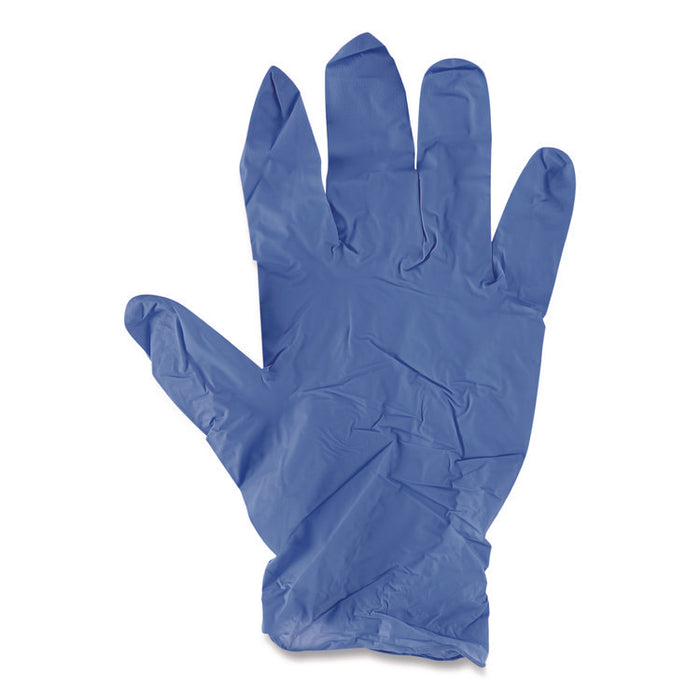 380 Series Disposable General-Purpose Nitrile Gloves, Powder-Free, Medium, 4 mil Thick, 9.5" Long, Blue, 100/Box