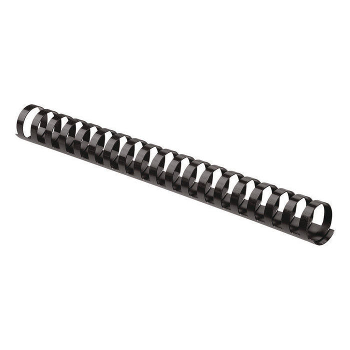 Plastic Comb Bindings for 11 x 8.5 Documents, 19 Rings, 1" (200-Sheet) Capacity, Black, 50/Pack