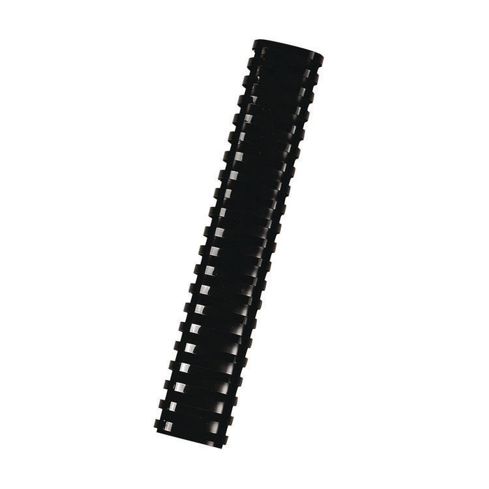 Plastic Comb Bindings for 11 x 8.5 Documents, 19 Oval Shaped Rings, 2" (500-Sheet) Capacity, Black, 40/Pack