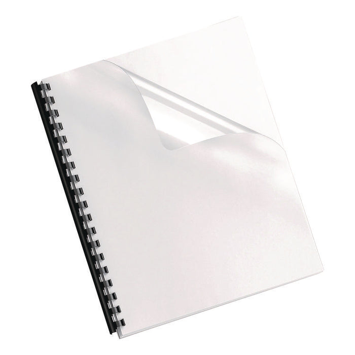 Crystals Transparent Presentation Covers for Binding Systems, Plastic, Square Corners, 11 x 8.5, Gloss Clear, 25/Pack