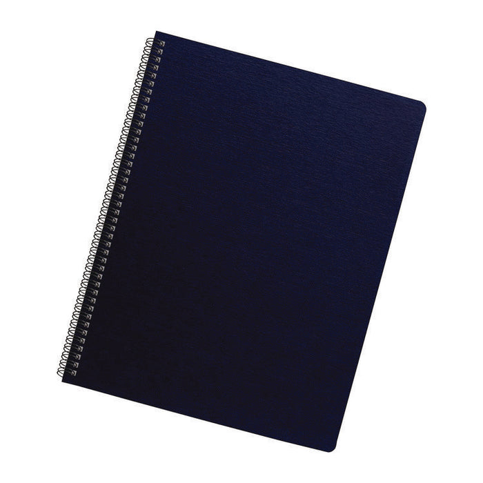 Futura Oversized Pre-Punched Presentation Covers, Plastic, Round Corners, 11.25 x 8.75, Navy, 25/Pack