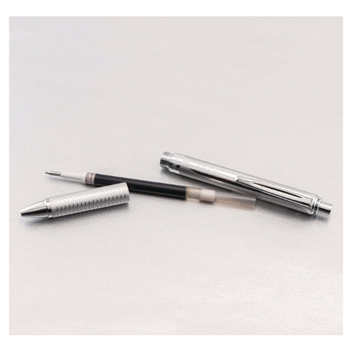 EnerGel Alloy RT Gel Pen, Retractable, Medium 0.7 mm, Black Ink, Polished Aluminum Barrel