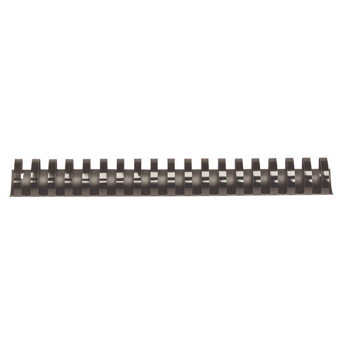 Plastic Comb Bindings for 11 x 8.5 Documents, 19 Rings, 1.5" (340-Sheet) Capacity, Black, 50/Pack