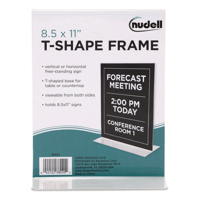 Acrylic Sign Holder, 8.5" x 11", Clear