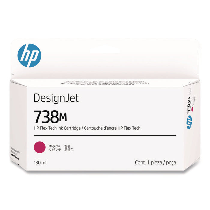 HP 738M (A24VNACT) Magenta Original DesignJet Ink Cartridge, 20/Carton