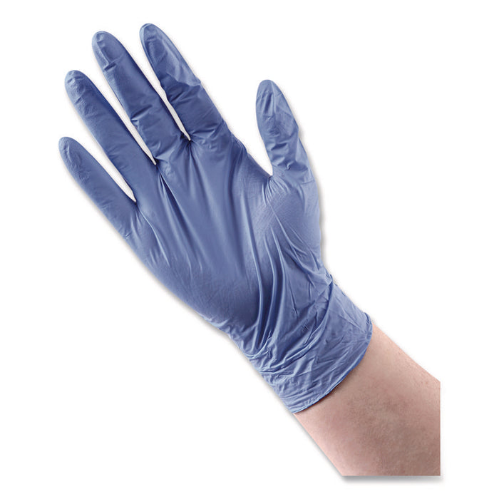 380 Series Disposable General-Purpose Nitrile Gloves, Powder-Free, Medium, 4 mil Thick, 9.5" Long, Blue, 100/Box