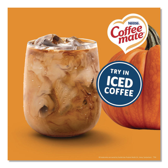 Liquid Coffee Creamer, Pumpkin Spice, 0.38 oz Mini Cups, 50/Box, 4 Boxes/Carton