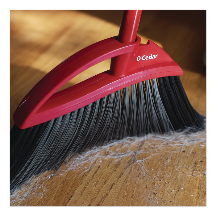 PowerCorner Pet Pro Broom and Step-On Dust Pan, 56" Length, Red/Black/Gray