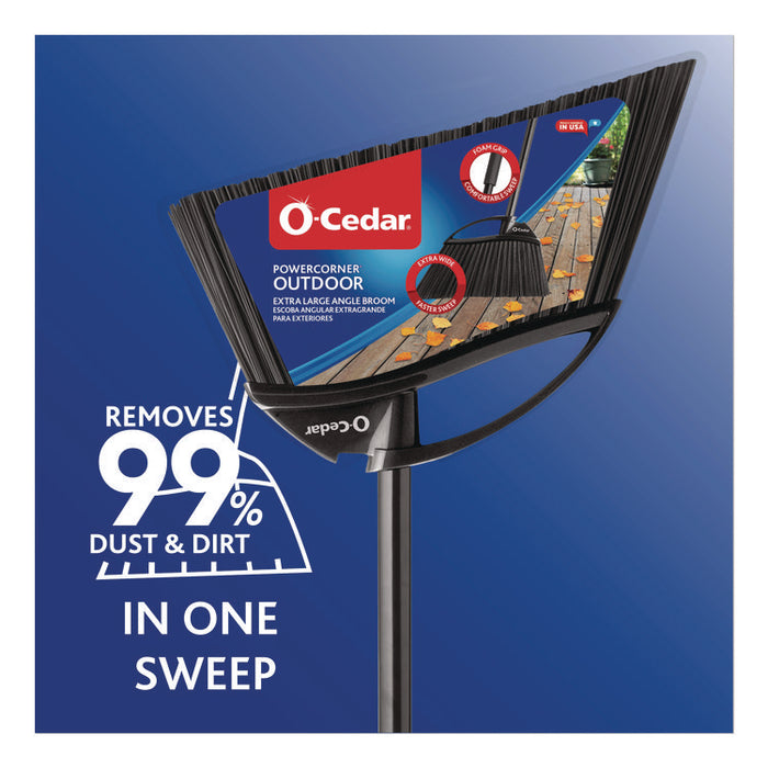 Outdoor PowerCorner Angle Broom, 55" Length, Black/Gray
