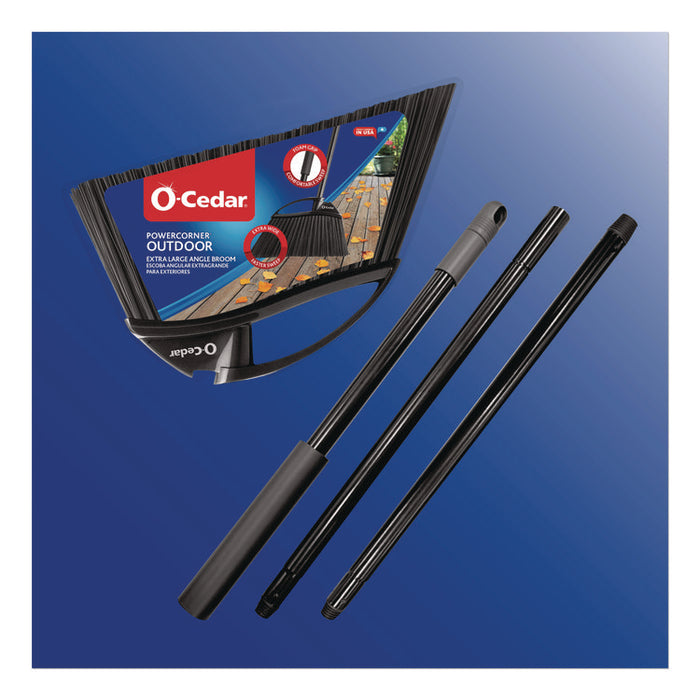 Outdoor PowerCorner Angle Broom, 55" Length, Black/Gray