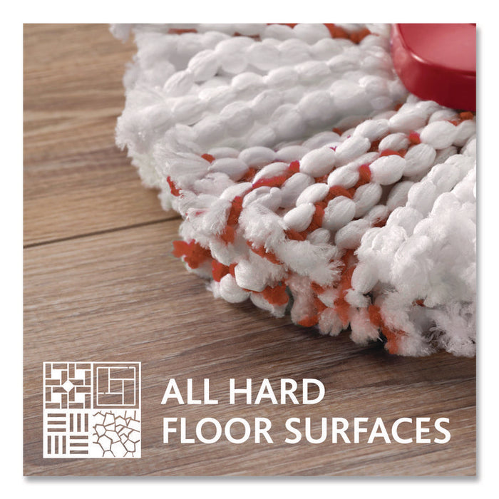 EZWring Deep Clean Refill, Microfiber, Custom size for EZ Wring Mop System, Red/White