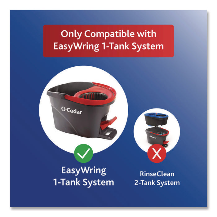 EZWring Spin Mop Refill, Patented Microfiber, Custom Size for EZ Wring Mop Systems, White, 2/Pack, 4 Packs/Carton