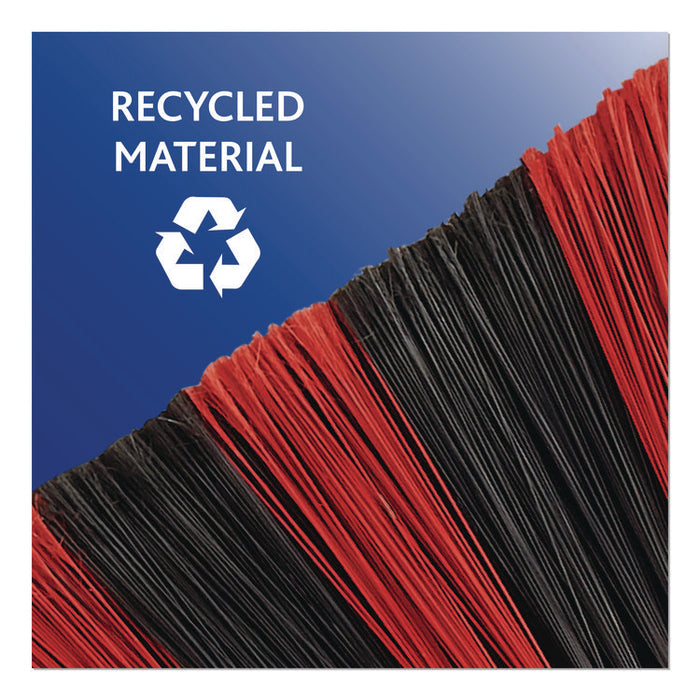 One Sweep Broom with Dustpan, 53.88" Length, Red/Black/Gray