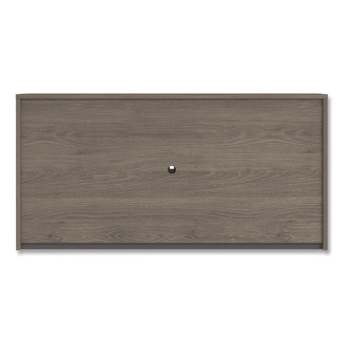 Alera Seville Hutch with Doors, 4 Compartments, 72w x 16d x 36h, Walnut