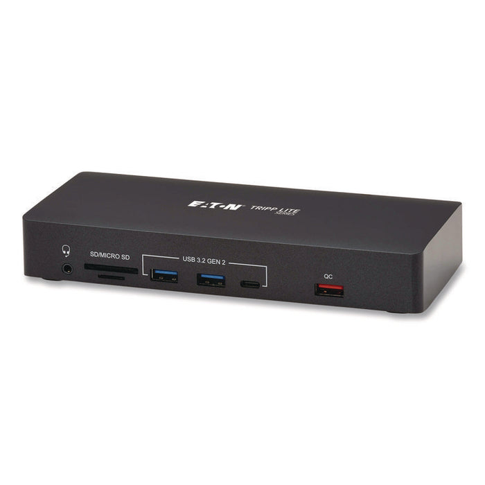 Triple Display USB-C Dock, Displayport/HDMI/RJ45/USB/VGA, Black