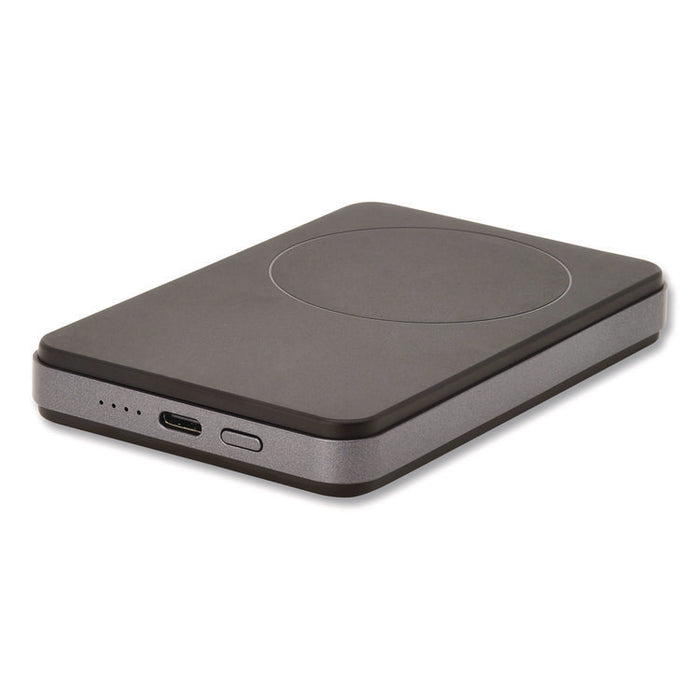 Portable Wireless Magnetic Charging Power Bank, USB C, Black