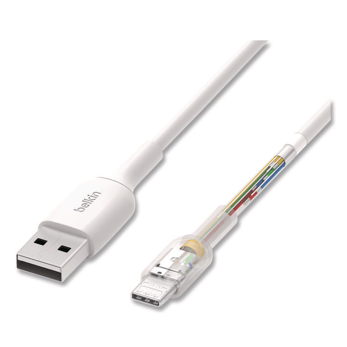BOOST CHARGE USB-C to USB-A Cable, 3.3 ft, White, 2/Pack