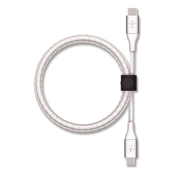 BOOST CHARGE Braided USB-C to USB-C Cable, 6.6 ft, White