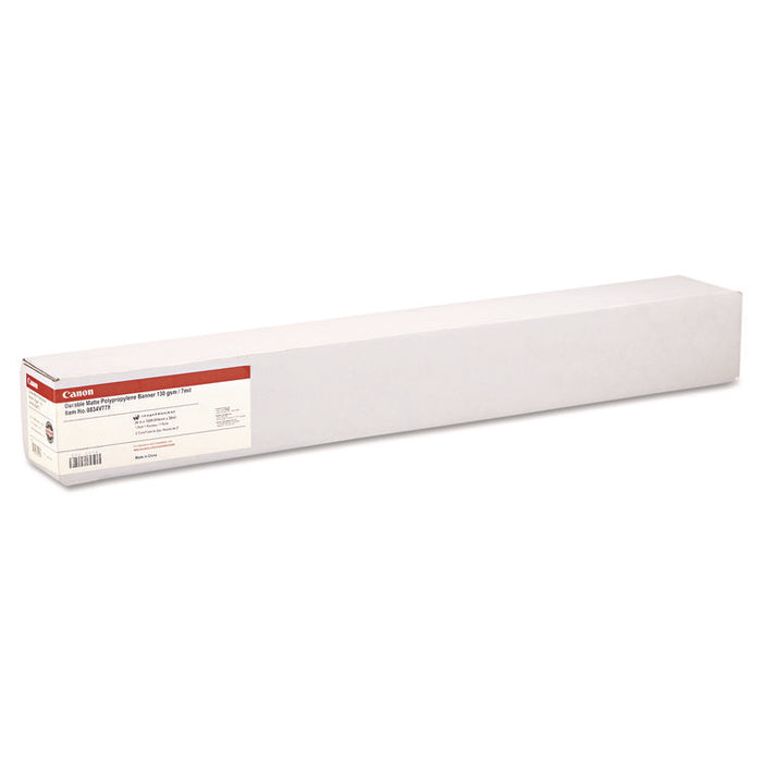 Durable Matte Polypropylene Banner Paper, 2" Core, 7 mil, 36" x 100 ft, White