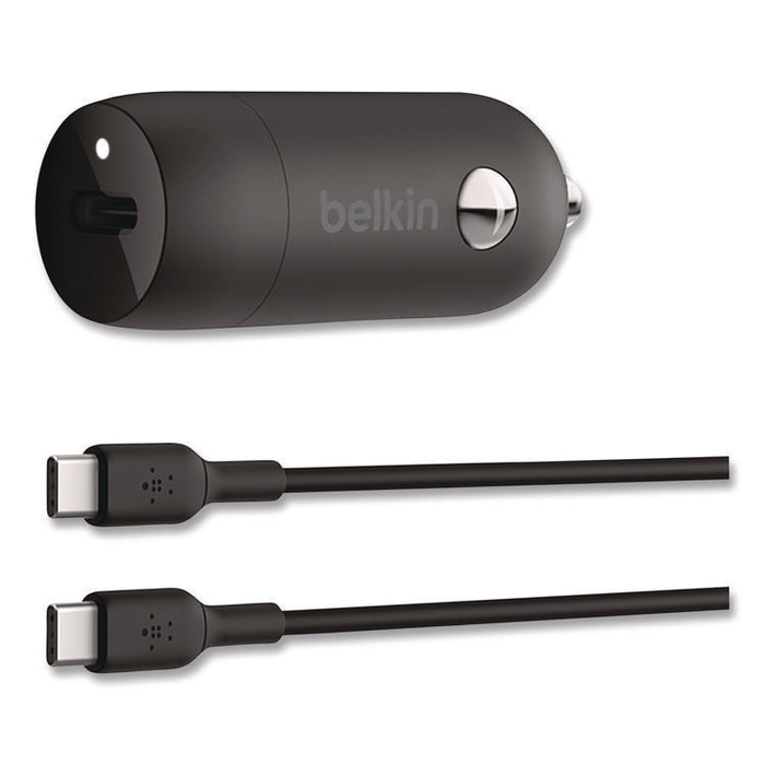 BOOST CHARGE USB-PD Car Charger + USB-C to USB-C Cable, 30 W, USB-C, Black