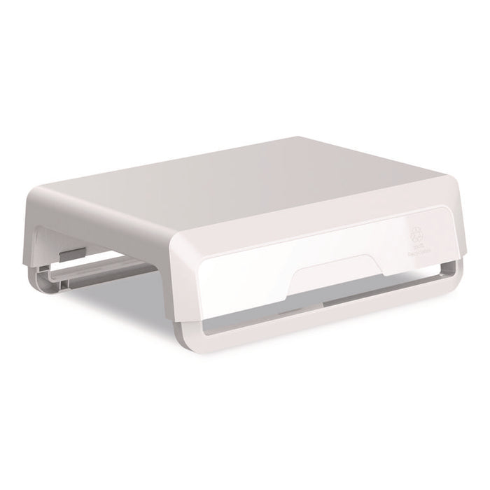 Breyta Monitor Stand, 13.94" x 11.97" x 3.23" to 5.9", White, Supports 33 lb