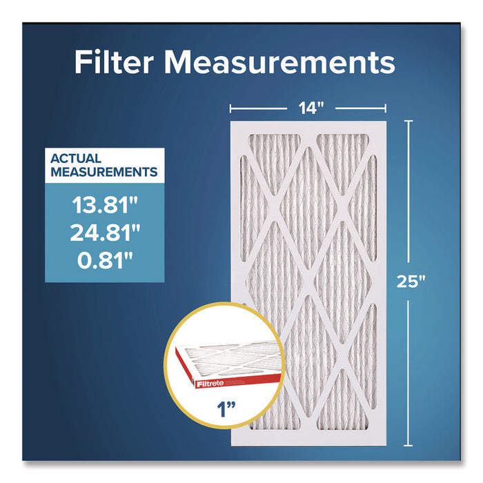 Allergen Defense Air Filter, MERV 11, MPR 1000, 14 x 25, 4/Carton