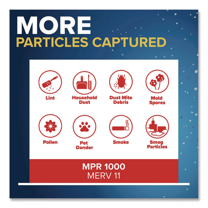 Allergen Defense Air Filter, MERV 11, MPR 1000, 14 x 20, 4/Carton