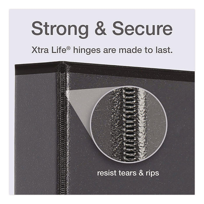 Premier Easy Open ClearVue Locking Slant-D Ring Binder, 3 Rings, 2" Capacity, 11 x 8.5, Black