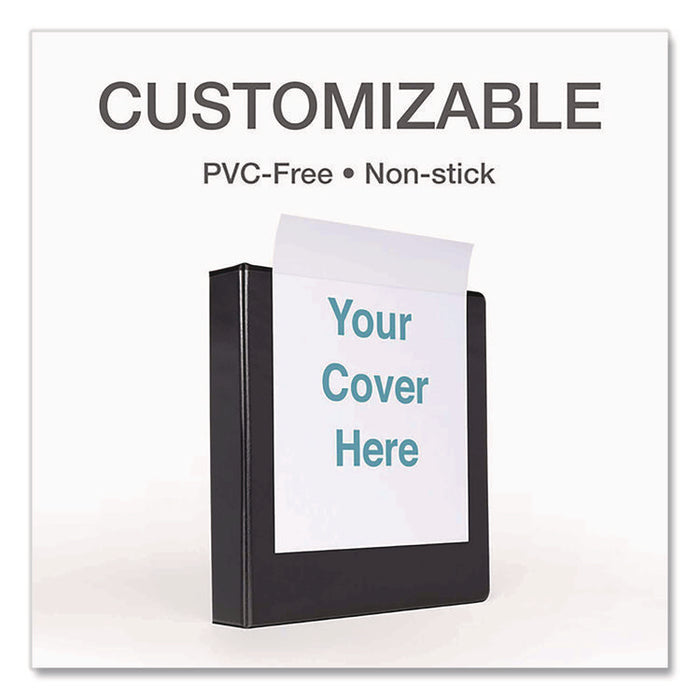 Premier Easy Open ClearVue Locking Slant-D Ring Binder, 3 Rings, 4" Capacity, 11 x 8.5, Black