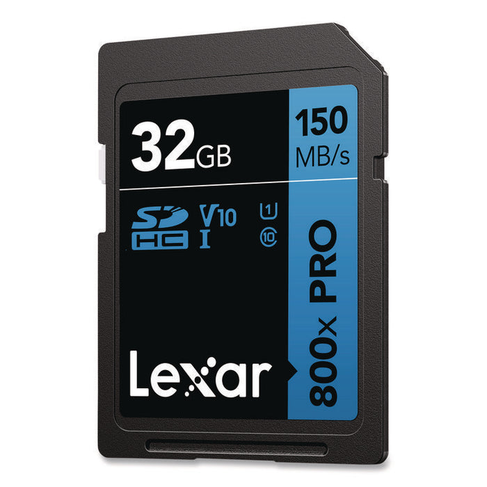 High Performance PRO BLUE Series SDHC Memory Card, UHS-I V10 U1 Class 10, 32 GB, 2/Pack