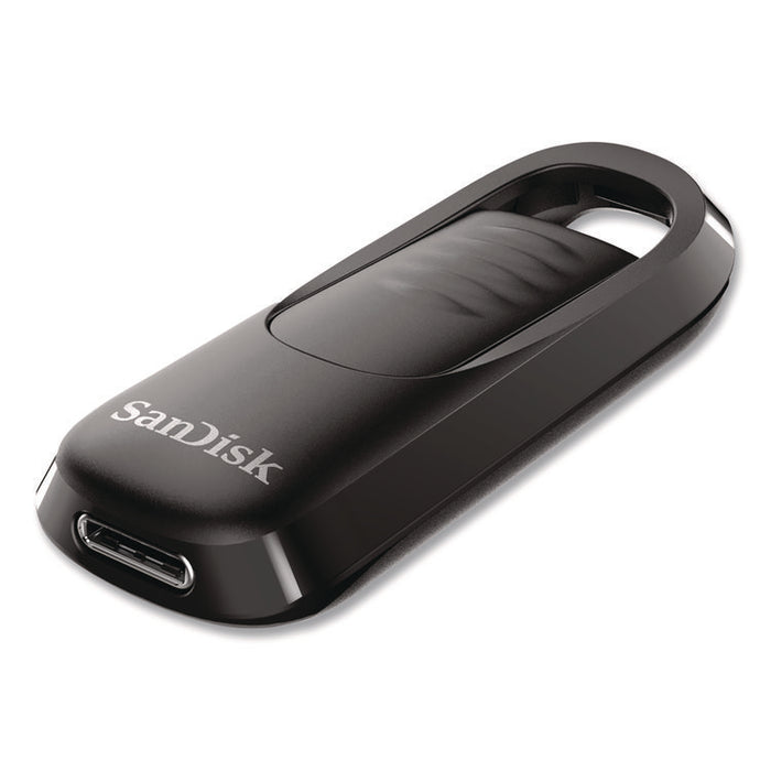Ultra Slider USB 3.2 Type C Flash Drive, 256 GB, Black