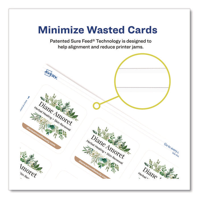 Clean Edge Square Cards, Inkjet, 2.5 x 2.5, 9 Cards/Sheet, 20 Sheets/Pack