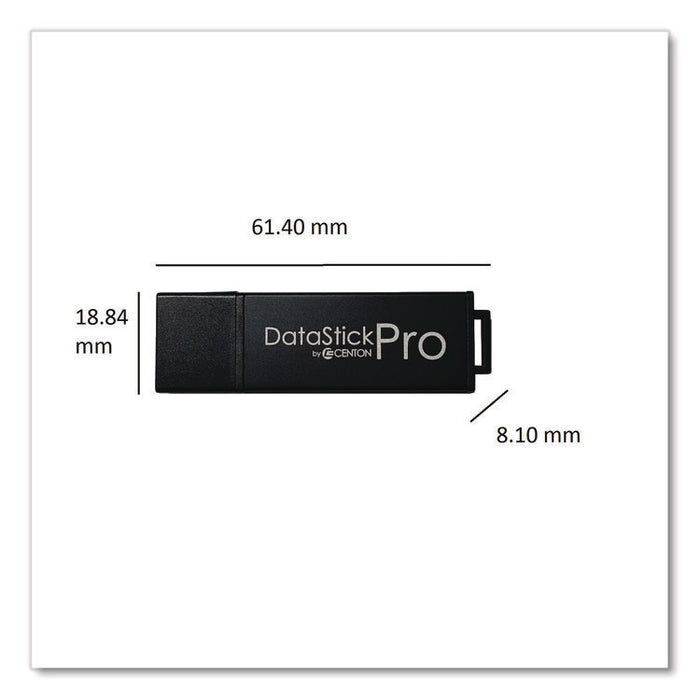 DataStick Pro USB 2.0 Type A Flash Drive, 32 GB, Gray, 10/Pack