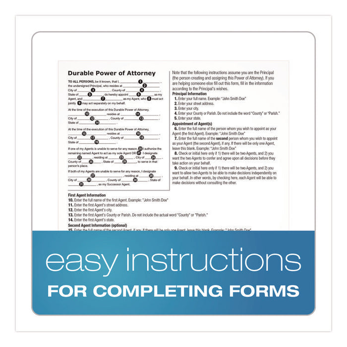 Durable Power of Attorney Digital Download with Instructions, 8.5 x 11, Unlimited Number of Forms