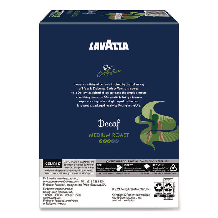 Lavazza Classico Coffee K-Cups, Decaf, 0.41 oz, 22/Box