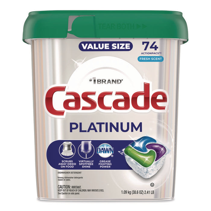 ActionPacs, Fresh Scent, 38.6 oz Tub, 74/Pack