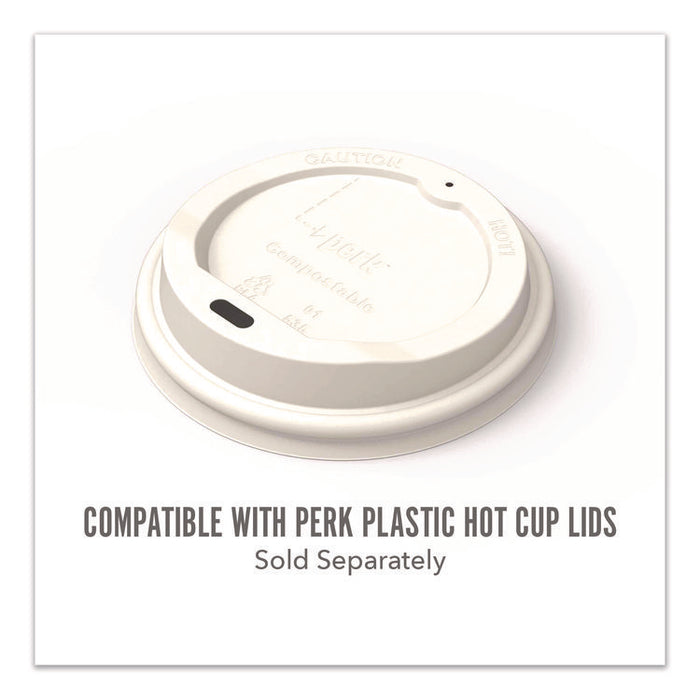 Insulated Paper Hot Cups, 12 oz, White/Blue, 480/Carton