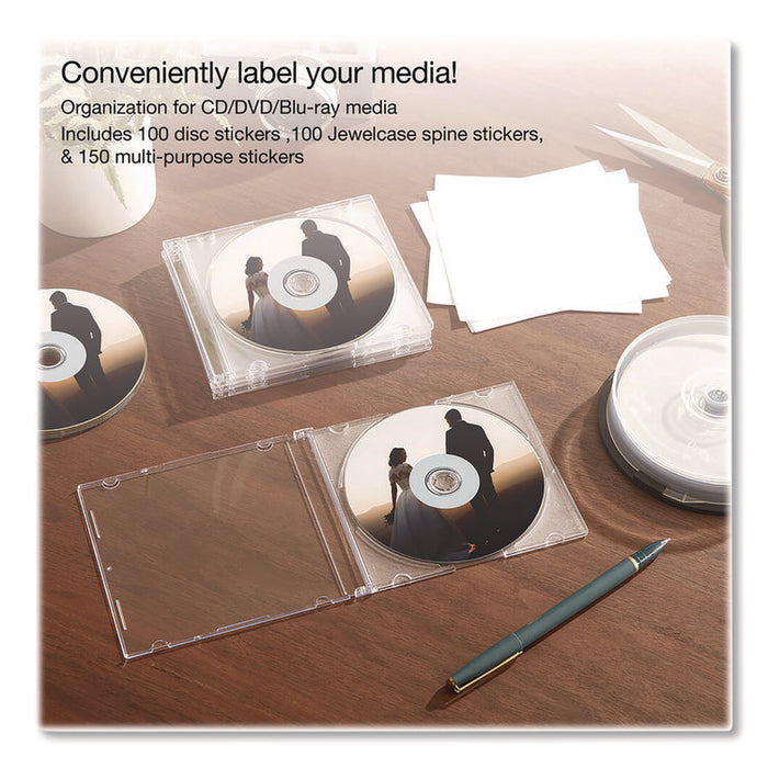 Inkjet Media Labels, Matte White, 50 Sheets/Pack