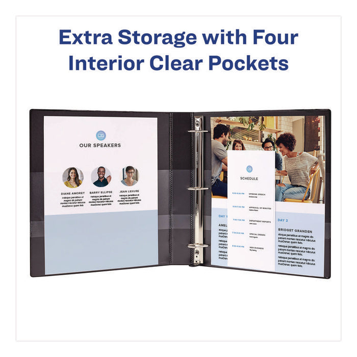 TouchGuard Protection Heavy-Duty View Binders with Slant Rings, 3 Rings, 1" Capacity, 11 x 8.5, White