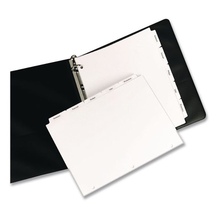 Customizable Print-On Dividers, 3-Hole Punched, For Xerox 5090 Copiers,  5-Tab, 11 x 8.5, White, 30 Sets