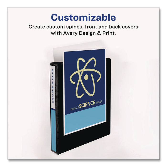 TouchGuard Protection Heavy-Duty View Binders with Slant Rings, 3 Rings, 1" Capacity, 11 x 8.5, White