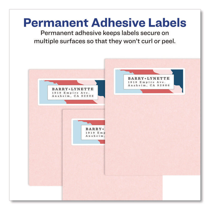 Mini-Sheets Mailing Labels, Inkjet/Laser Printers, 2 x 4, White, 4/Sheet, 25 Sheets/Pack