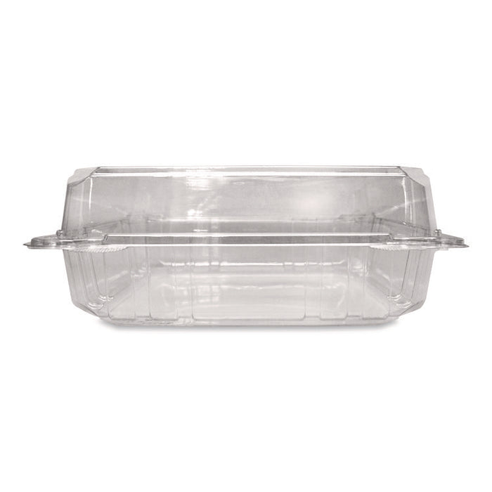 PET Plastic Hinged Container, 9 x 9 x 3.6, Clear, Plastic, 100/Pack, 2 Packs/Carton