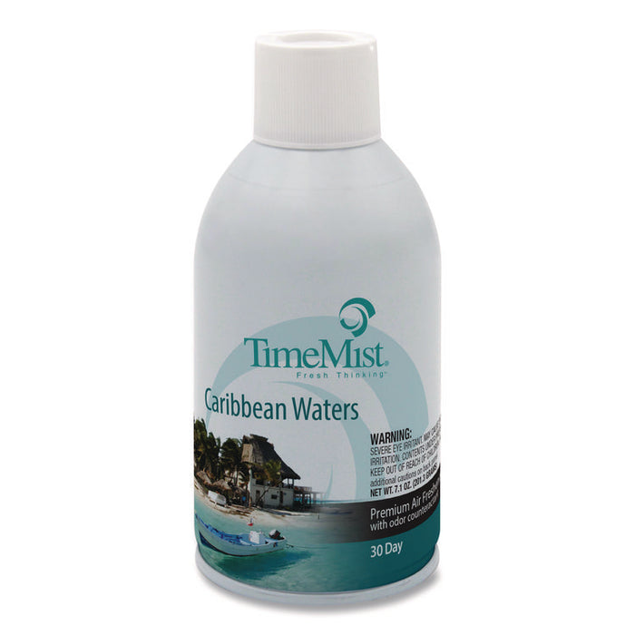 Premium Metered Air Freshener Refill, Caribbean Waters, 7.1 oz Aerosol Spray