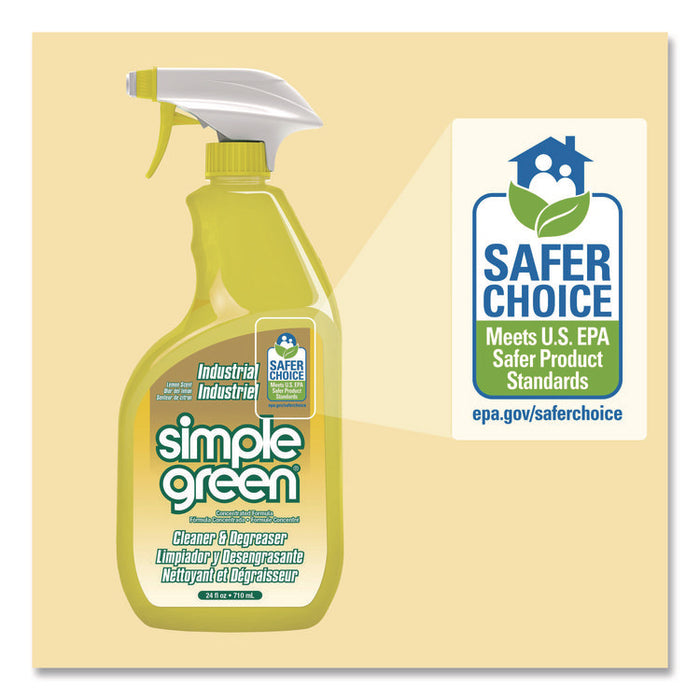 Industrial Cleaner and Degreaser, Concentrated, 24 oz Spray Bottle, 12 Bottles/Carton