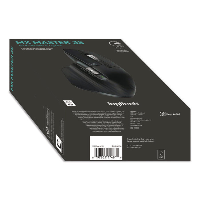 MX Master 3S for Business Wireless Mouse, 33 ft Wireless Range, Right, Black
